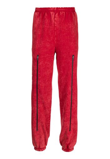 FOO AND FOO Pantaloni dritti con zip - Rosso