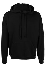 FOO AND FOO logo-patch drawstring hoodie - Nero