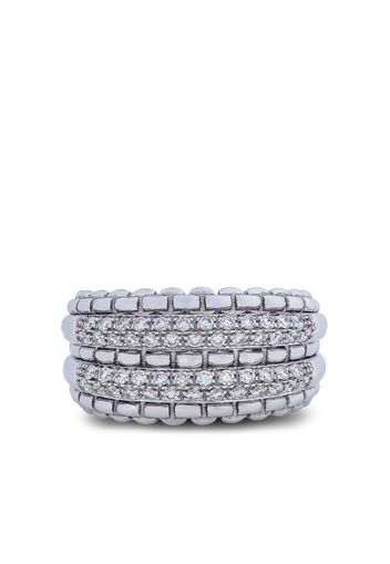 FOPE 18kt white gold pavé set diamond ring - Argento