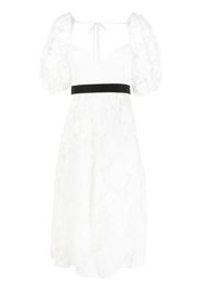 For Love And Lemons Marlene heart-embroidery midi dress - Bianco