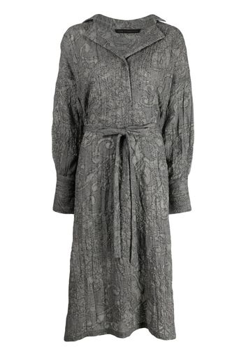 Forme D'expression long-sleeve tunic shirt dress - Grigio