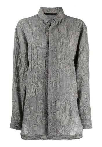 Forme D'expression textured patterned jacquard shirt - Grigio