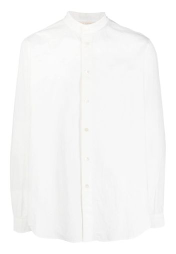 Forme D'expression band-collar cotton shirt - Bianco