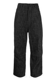 Forme D'expression high-waisted cotton-blend trousers - Grigio