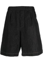 Forme D'expression mélange-effect denim shorts - Nero