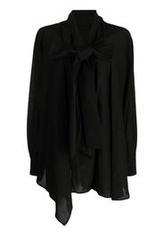 Forme D'expression knot-detailing long-sleeve blouse - Nero