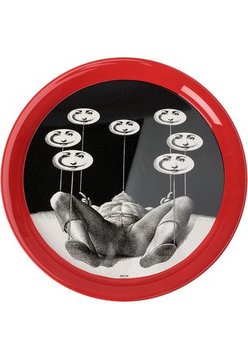 Fornasetti Vassoio rotondo Don Giovanni - Multicolore