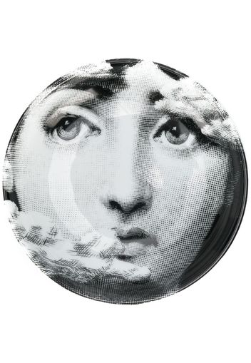 Fornasetti Posacenere rotondo V.139 con stampa - Nero