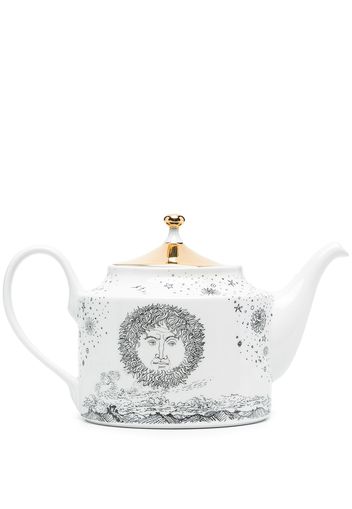 Fornasetti Solitario hand painted teapot - Bianco
