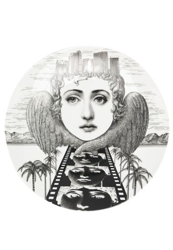 Fornasetti graphic-print plate - Bianco