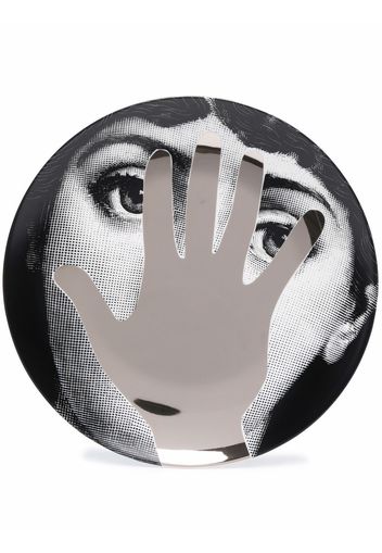 Fornasetti graphic-print porcelain wall plate - Nero