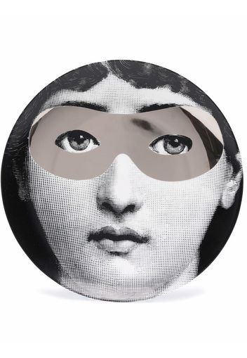 Fornasetti graphic-print porcelain wall plate - Nero