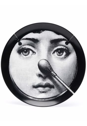 Fornasetti graphic porcelain plate - Nero