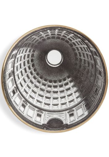 Fornasetti Cupola Pantheon Roma plate - Nero