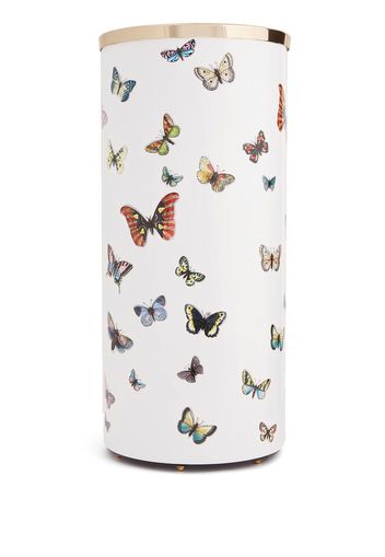 Fornasetti butterfly-print umbrella stand - Bianco