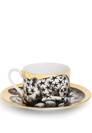 Fornasetti High Fidelity Stellato tea cup - Nero