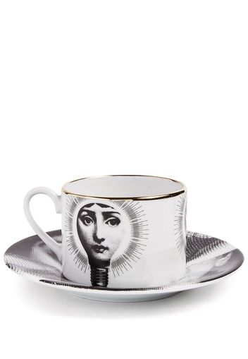 Fornasetti Lampadina porcelain tea cup - Bianco