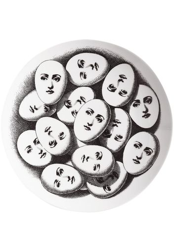 Fornasetti Tema e Variazioni N.187 hand-painted wall plate - Bianco