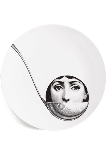 Fornasetti Tema e Variazioni N.162 hand-decorated wall plate - Bianco