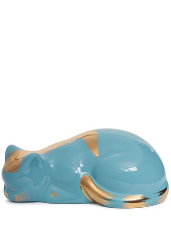 Fornasetti Striato cat-shaped decoration - Blu