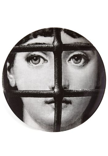 Fornasetti Tema e Variazioni N.121 hand-painted wall plate - Nero