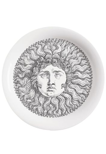 Fornasetti Re Sole motif-print lacquered tray - Bianco