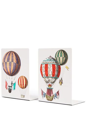 Fornasetti Palloni hand-painted bookend set - Bianco