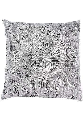 Fornasetti linear-print cushion - Bianco