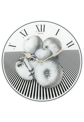 Fornasetti graphic-print monochrome clock - Bianco