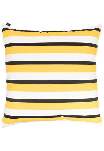 Fornasetti stripe-print square cushion - Giallo