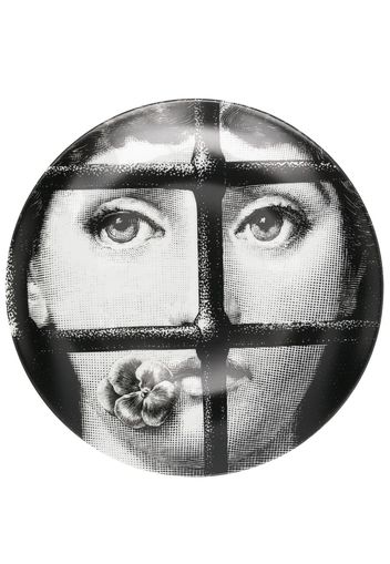 Fornasetti graphic-print plate - Bianco