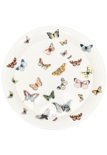 Fornasetti butterfly-print ceramic dish - Bianco