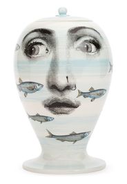 face fish printed jar