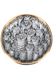 Owl print round ashtray