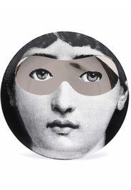 Fornasetti graphic-print porcelain wall plate - Nero