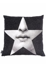 Fornasetti star face print cushion - Nero