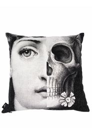 Fornasetti Lina Cavalieri-print cushion - Bianco