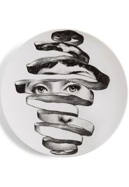 Fornasetti graphic-print plate - Bianco