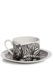 Fornasetti High Fidelity Tigrato tea cup - Nero