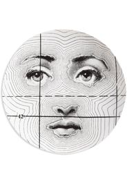 Fornasetti Tema e Variazioni N.99 hand-painted wall plate - Bianco