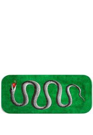 Fornasetti Serpente hand-decorated wood tray - Verde