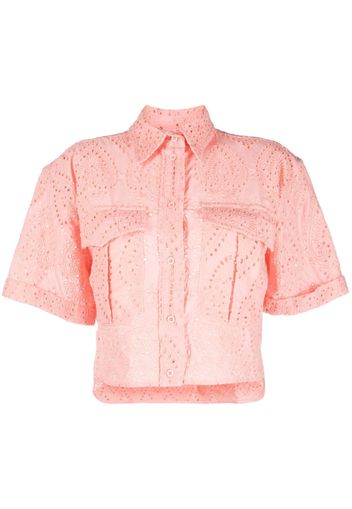 Forte Dei Marmi Couture Camicia con ricamo crop - Rosa
