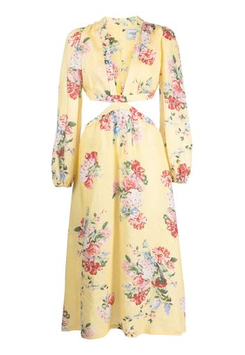 Forte Dei Marmi Couture Abito a fiori con cut-out - Giallo