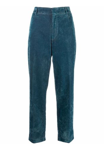 Forte Forte slim-cut velour trousers - Blu