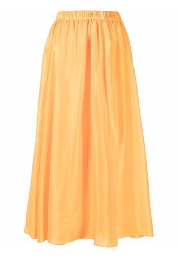 Forte Forte button-detail pleated midi skirt - Arancione