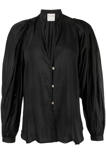 Forte Forte semi-sheer blouse - Nero