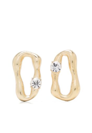 Forte Forte crystal-embellished hoop earrings - Oro