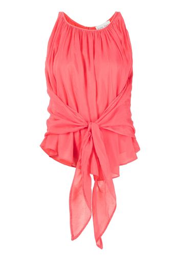 Forte Forte sleeveless pleated cotton-blend top - Rosa