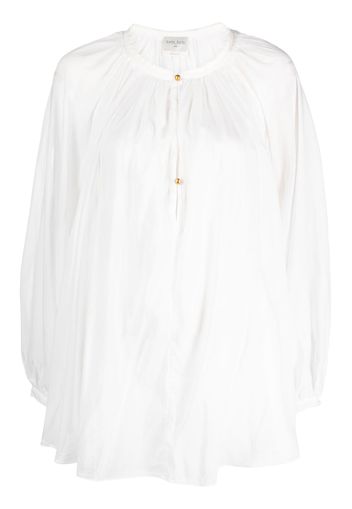 Forte Forte balloon-sleeve cotton-silk blouse - Bianco