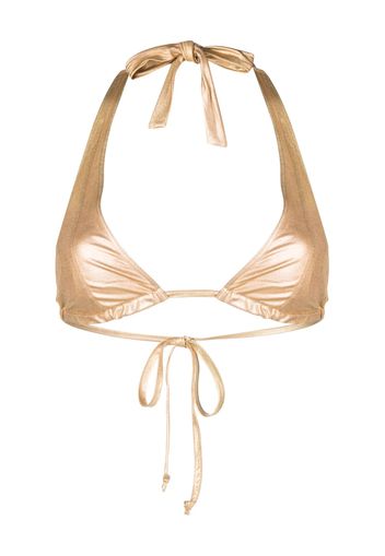 Forte Forte halterneck metallic bikini - Oro